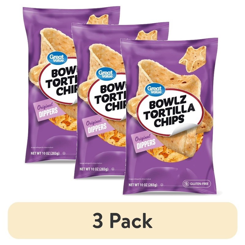 (3 pack) Original Dippers Bowlz Tortilla Chips, 10 oz