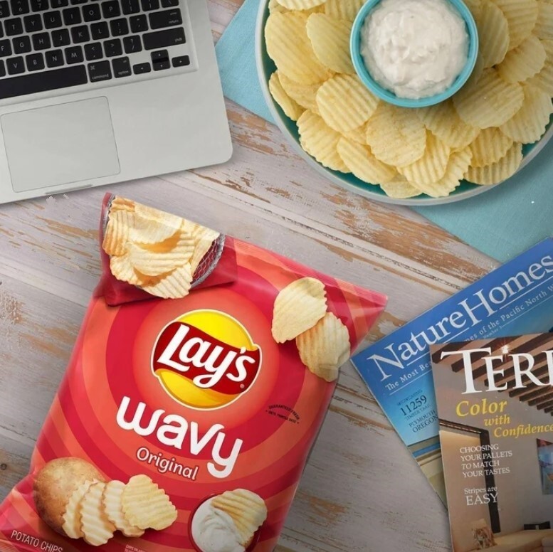 Lay's Wavy Original Potato Chips, Party Size, 13 oz Bag gallery