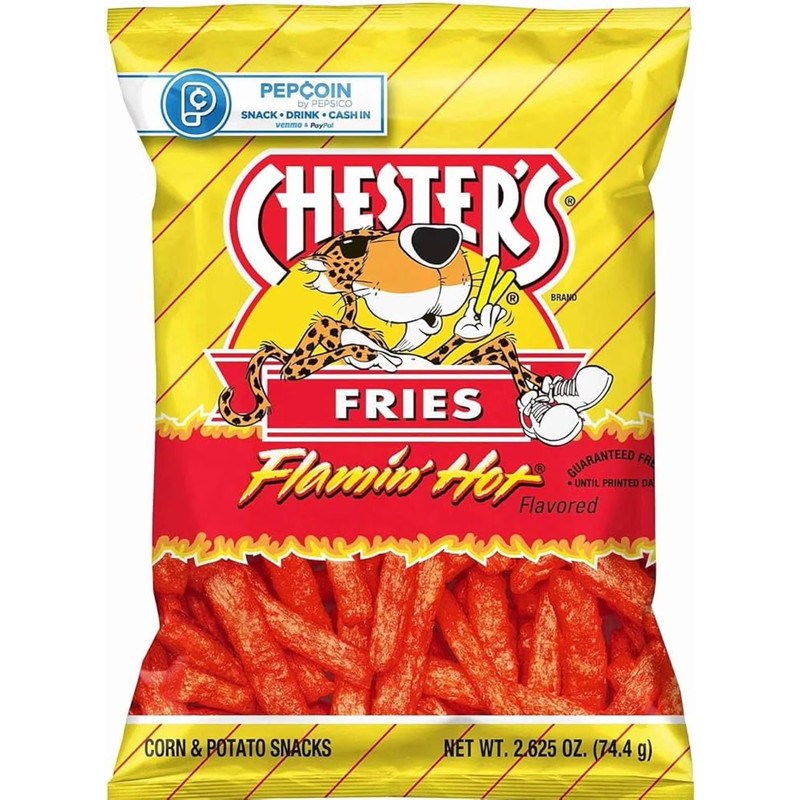 Chester’s Fries Flamin Hot Snacks 28 Count Pack Big 2.625 oz Bags