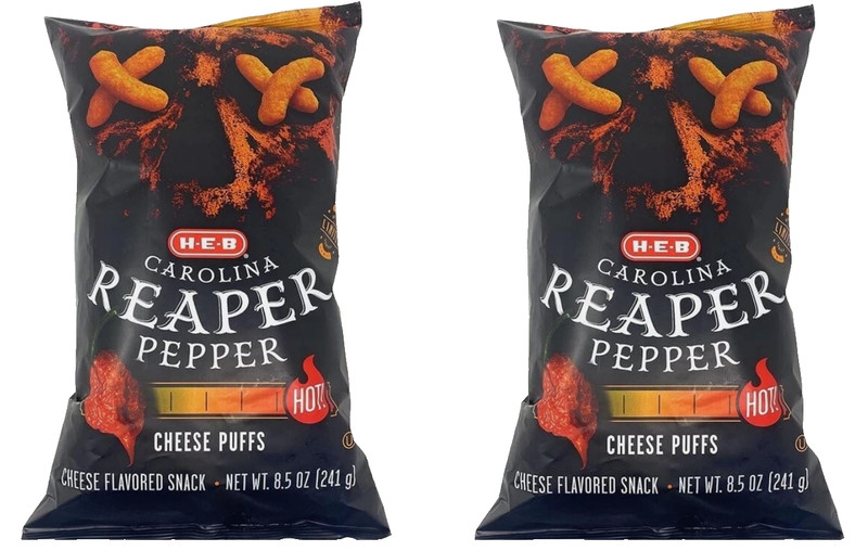 Carolina Reaper Cheese Puffs HOT!!! Set of 2 Bag Packs