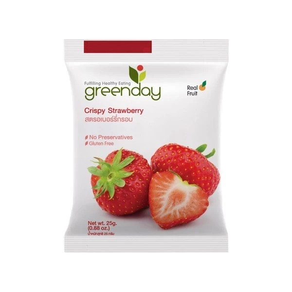 Greenday Crispy Strawberry 6×25g – Natural Sweet & Sour Fruit Snack gallery