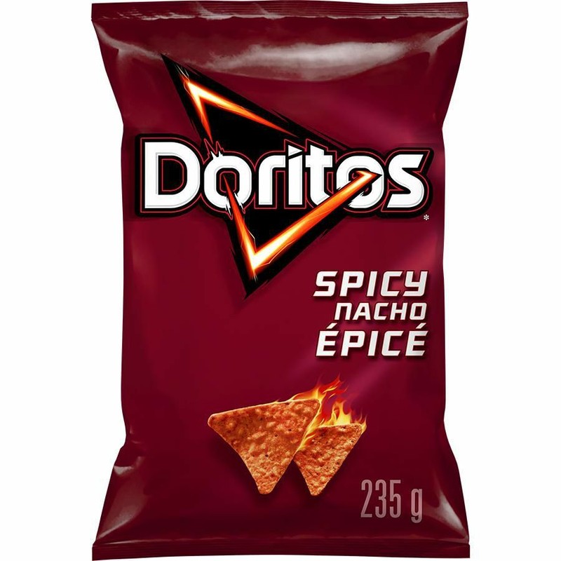 10 Bags of Doritos Spicy Nacho Tortilla Chips 235g Each- Canada- Free Shipping