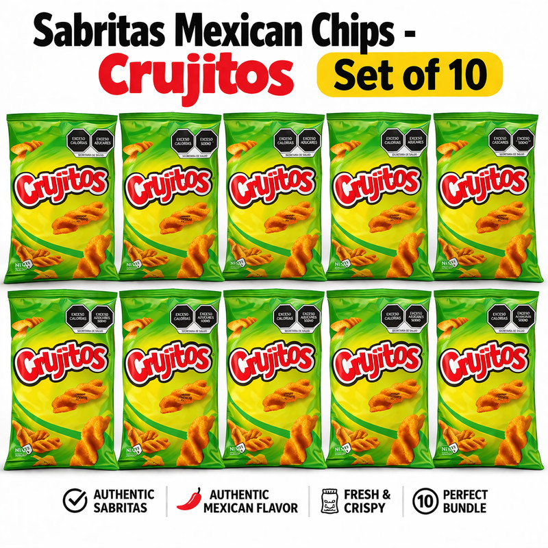 Sabritas Mexicanas Crujitos 42g – Pack of 10 | Authentic Mexican Snacks gallery