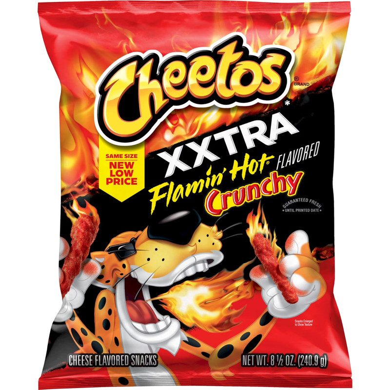 Cheetos XXTRA Crunchy Chips in Hot Cheese Flavor, 8.5 oz Bag (Packaging May Vary