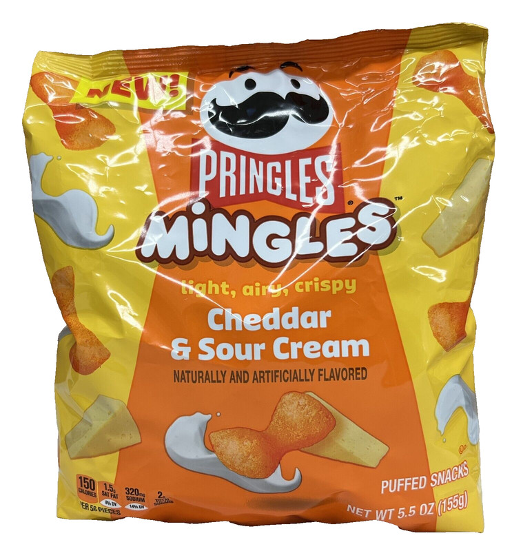 Pringles Mingles Light Airy Crispy Cheddar & Sour Cream Puffed Snack 5.5 oz