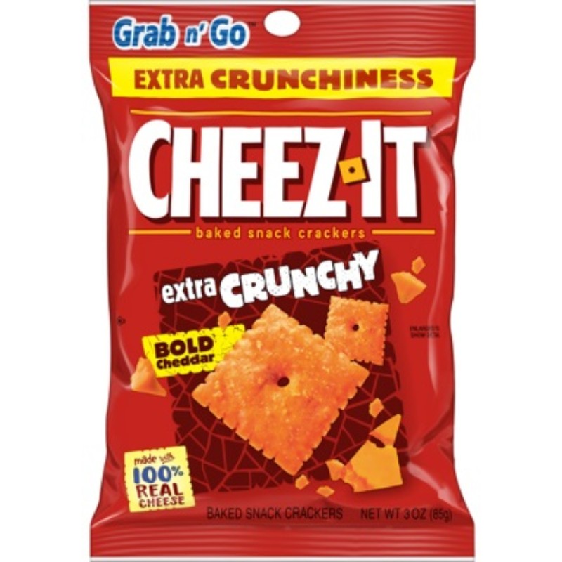 2x Cheez-It Extra Crunchy Bold Cheddar Snack Crackers Cheese Chips Bulk New 3oz