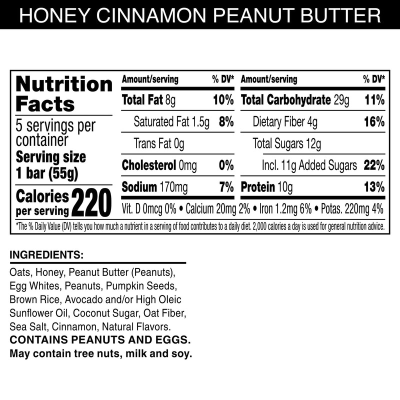 Rxbar Nut Butter And Oat Protein Bars, Peanut Butter-9.7Oz Box (5 Count)-3 Pack gallery