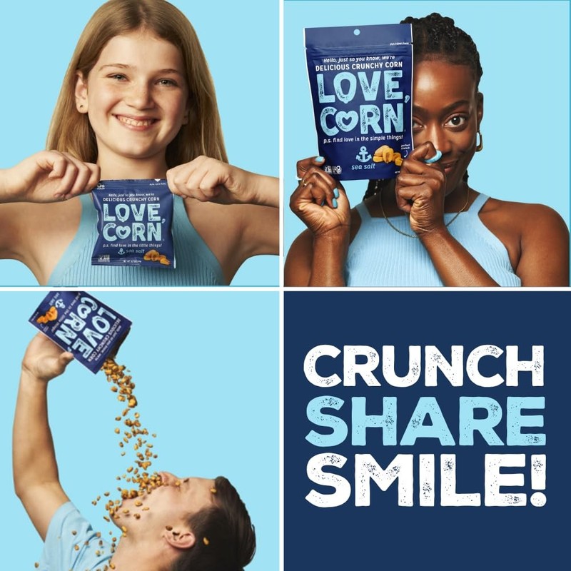 LOVE CORN Family Favorite Pack – Cheddar, Sea Salt, BBQ, Salt & Vinegar – Cru... gallery