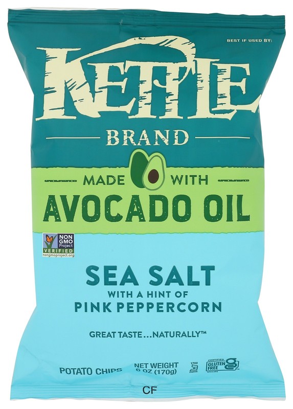 Kettle Potato Chips Sea Salt Pink Peppercorn Made With Avocado Oil 6 Oz