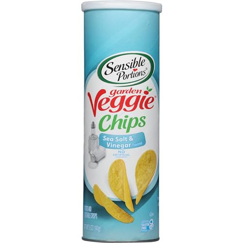 Stacked Garden Veggie Chips, Sea Salt & Vinegar, 5 oz (Pack of 12)
