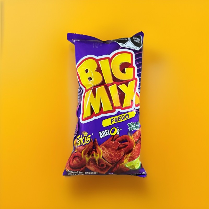 6-Pk Mexican Chips Big Mix Chips Barcel Fuego Spicy Flavor (80g) Bags