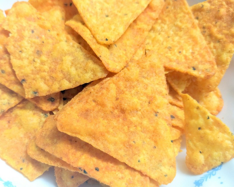 Balaji Wafers Flamin Hot Nachos 45 grams 1.58 oz pack India Vegetarian Nacho gallery