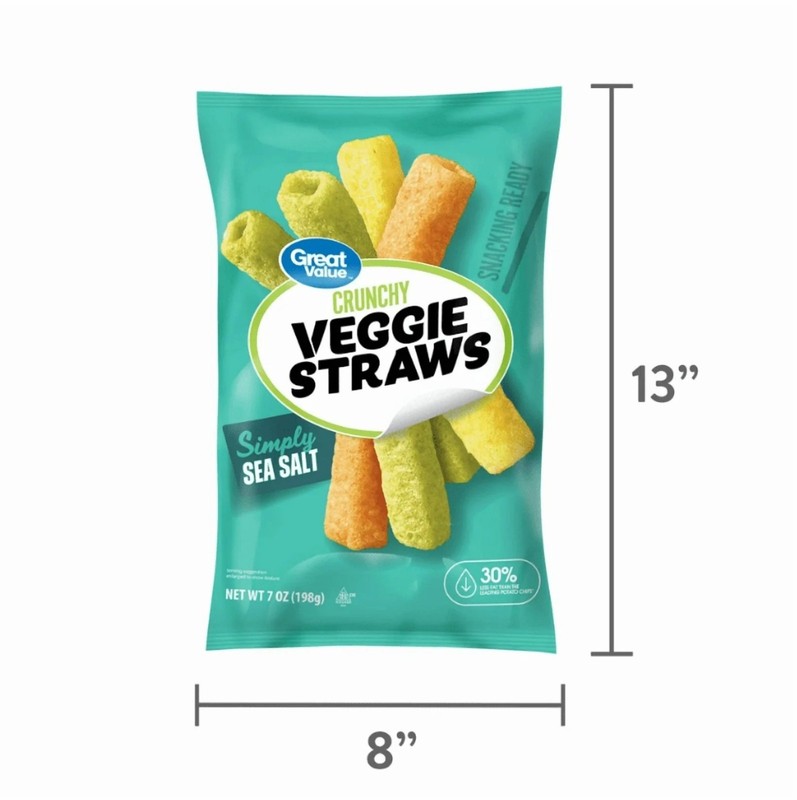 Great Value Sea Salt Veggie Straws, 7 oz – 3 Pack gallery