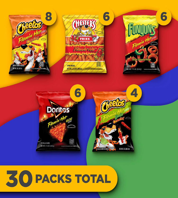Frito-Lay Flamin' Hot Snacks, Variety Pack, 30 pk. gallery