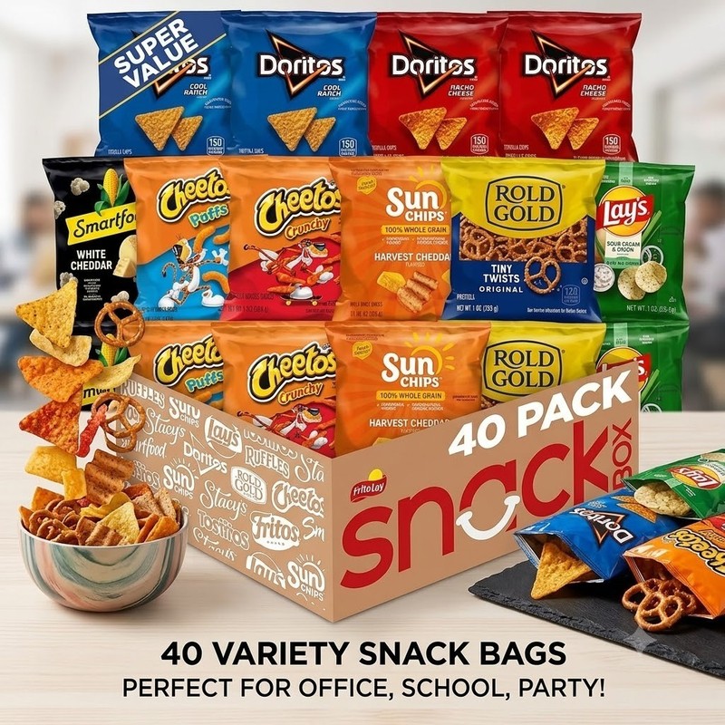 Frito-Lay Fun Times Mix Variety Pack 40 Count Chips Snacks Doritos Cheetos NEW