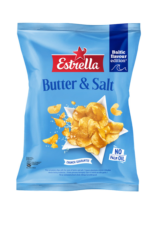 ESTRELLA Butter & Salt Flavor Potato Chips European Snacks Crisps NEW 170g 6oz gallery