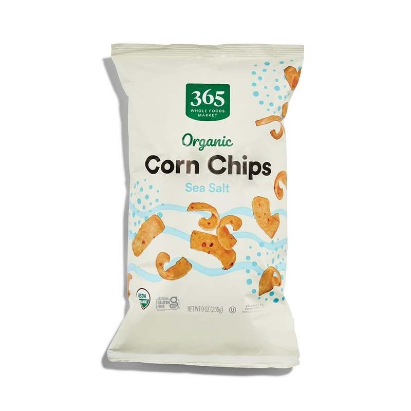365 by Whole Foods Market, Organic Sea Salt Corn Chips,Vegan,Gluten-Free,9 Ounce