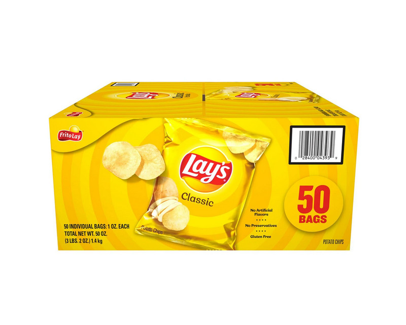 Lay's Classic Potato Chips, 1 oz., 50 pk.