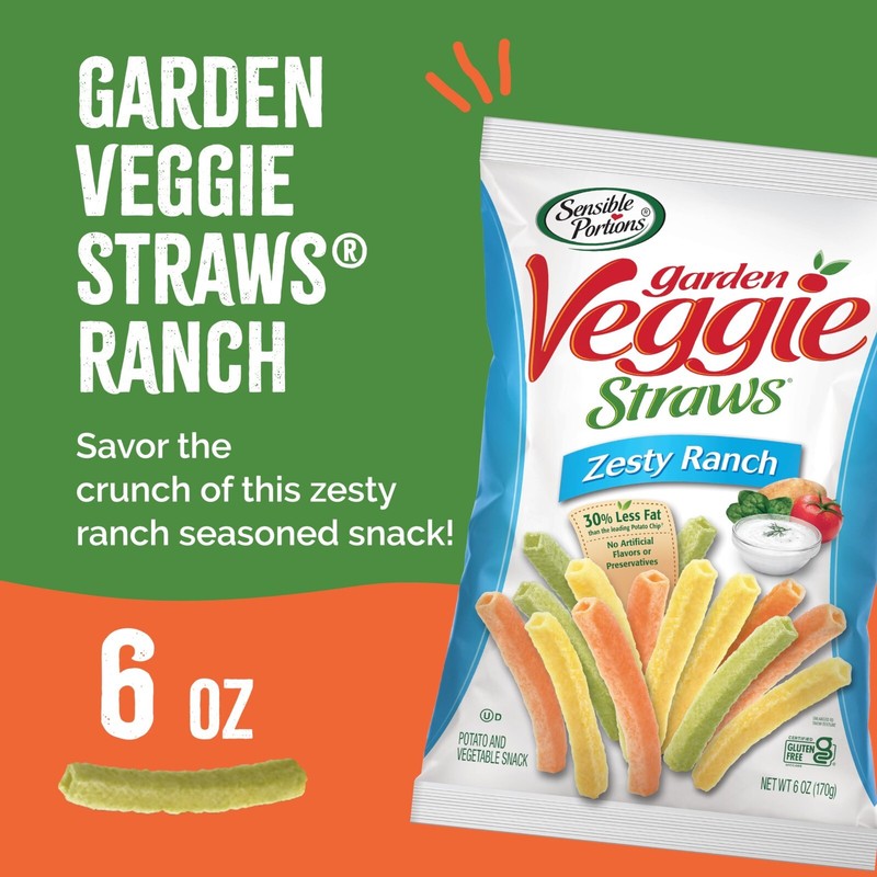 Sensible Portions Garden Veggie Straws Zesty Ranch, 7 Oz gallery