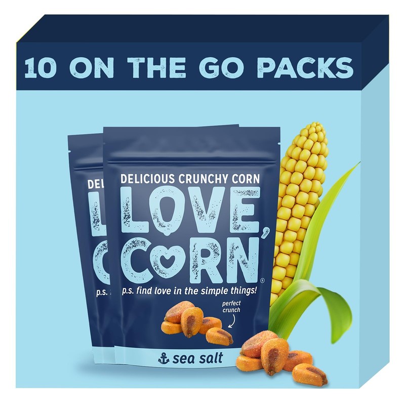 Snacks Sea Salt Gluten Free Kosher Non-GMO Crunchy 1.6oz 10 Bags