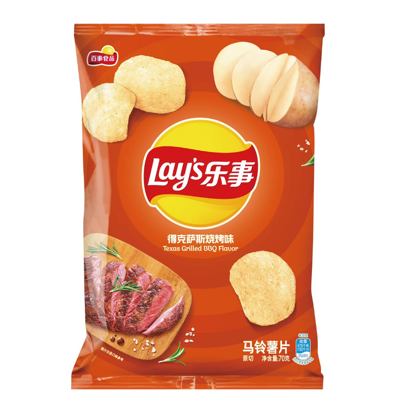 LAY’S Chips Texas Grilled Bbq 70g (China)