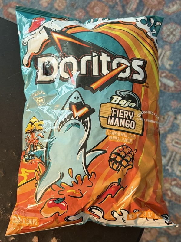 Doritos Baja Fiery Mango Limited Edition 9oz Bag Sealed Mountain Dew 7/16/2024