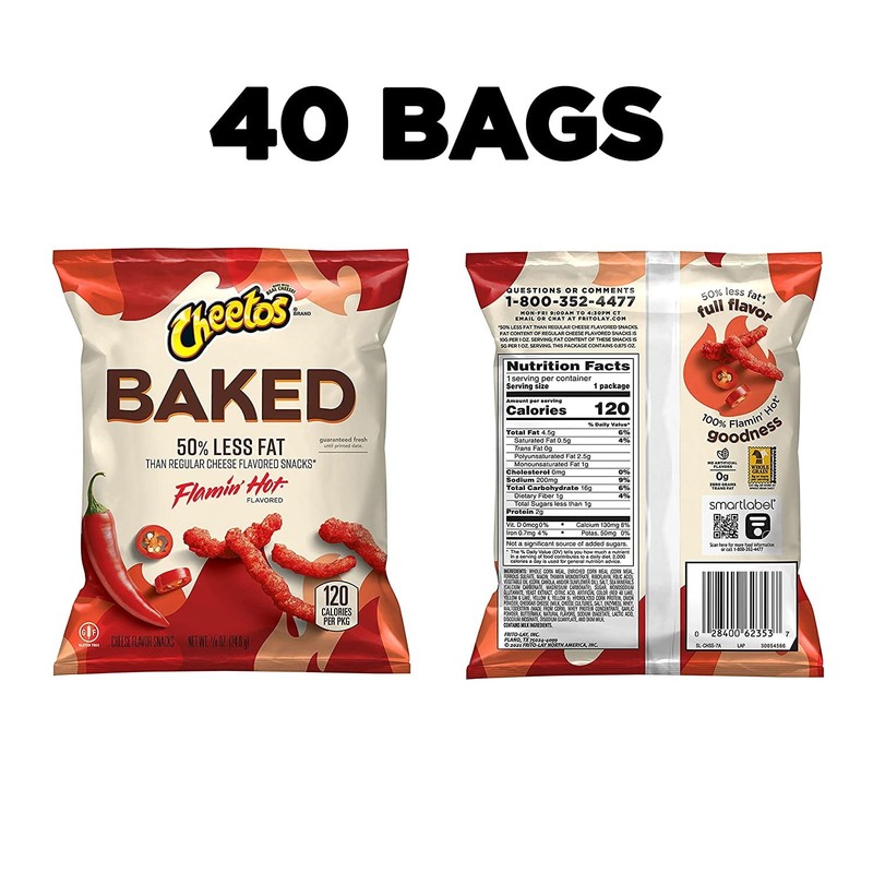 Cheetos Spicy Puffed Snack Chips, 1 oz bag, 40 chips gallery