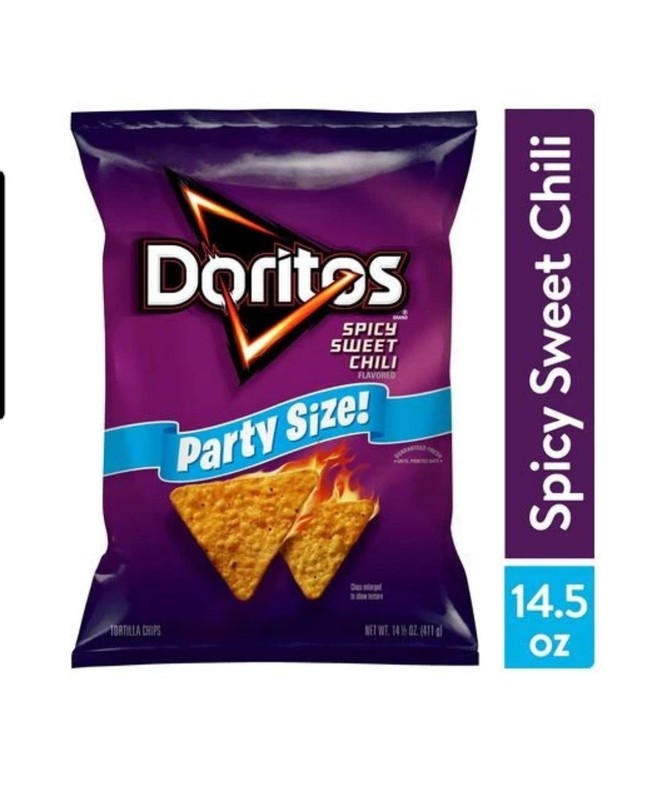 Doritos Spicy Sweet Chili Tortilla Snack Chips, Party Size, 14.5 oz. 3 Bags