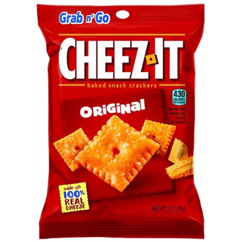 3x Cheez-It Original Cheddar Baked Snack Crackers Cheese Chips Bulk New Lot 3oz