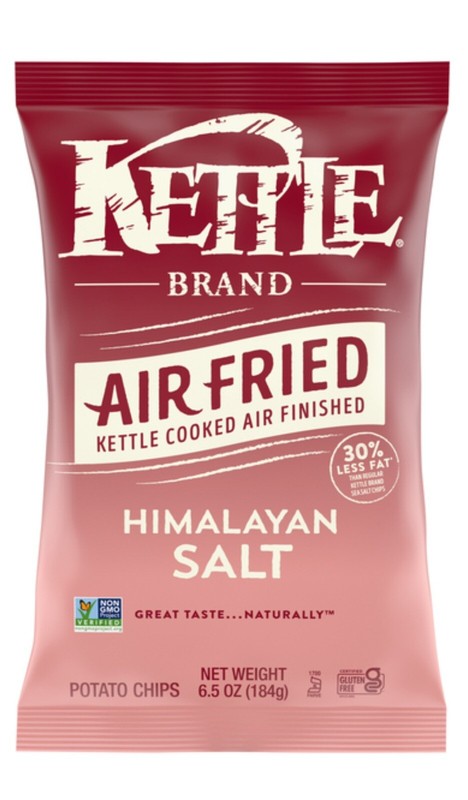 🟠 New Kettle Brand Air Fried Himalayan Salt 30% Less Fat Potato Chip 6.5oz