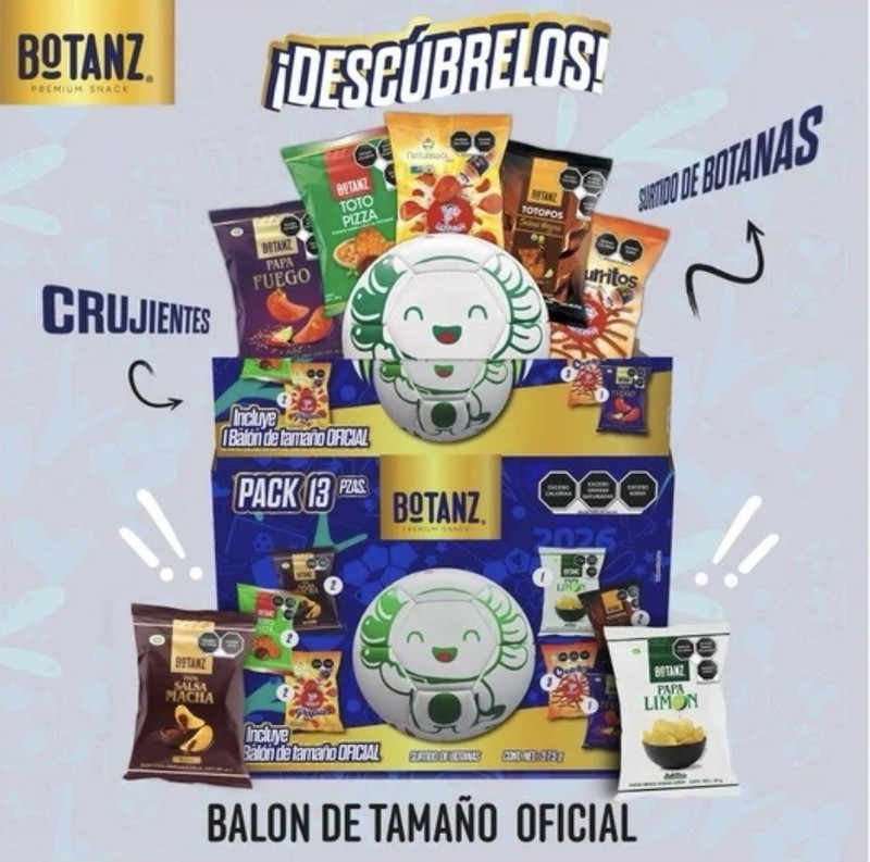 13X SABRITAS MIX + BALÓN SOCCER – LIMITED EDITION FIFA 2026 WORLD CUP
