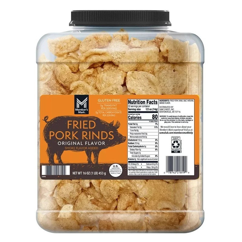 3 PACK Member'S Mark Original Fried Pork Rinds 16 Oz. FREE SHIPPING gallery