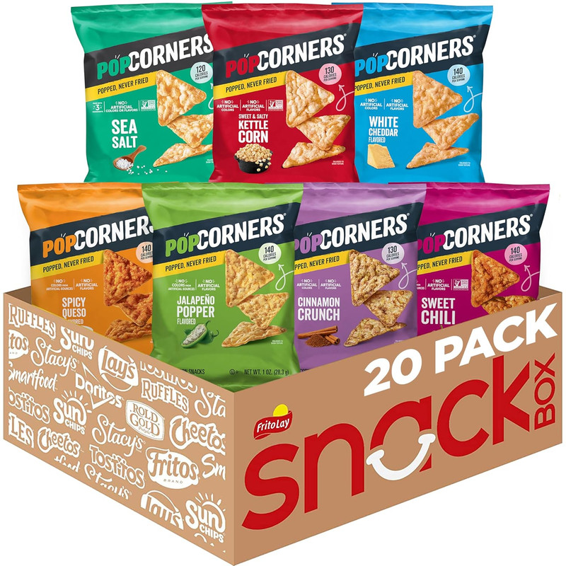 Popped Corn Chips, 7 Flavor Variety Snack Pack, 1 Oz Bags, (20 Pack), Gluten Fre gallery