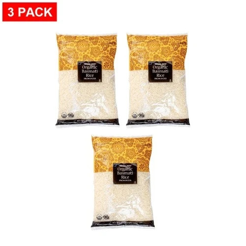 3X Pack Organic Basmati Rice 32oz 2 pounds each bag