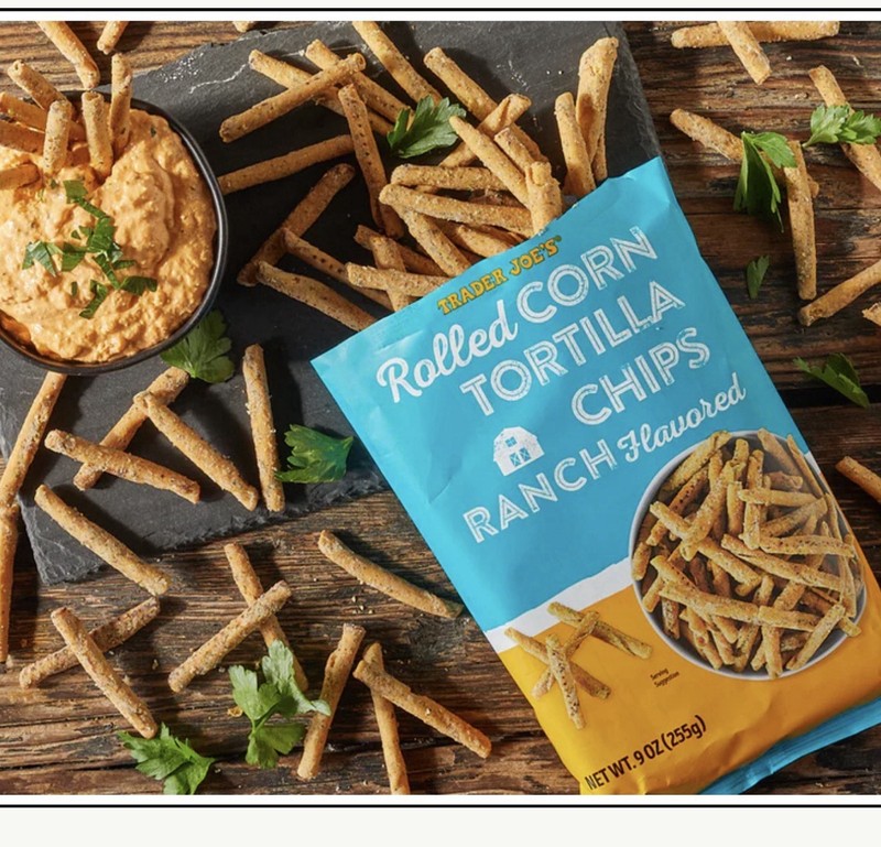 2 Packs Trader Joe’s Ranch Flavored Rolled Corn Torilla Chips Gluten Free 9 oz