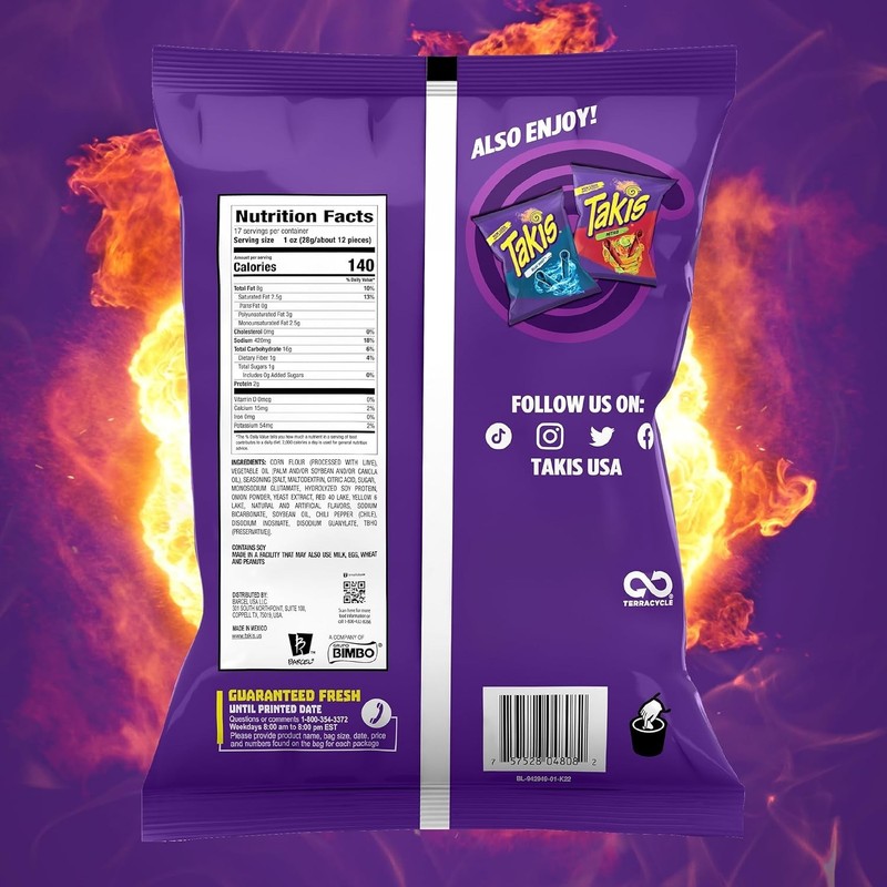 Fuego 17 oz Fiesta Size Spicy Rolled Tortilla Chips - Pack of 2 for Bold Flavor gallery
