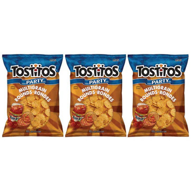 Tostitos Multigrain Rounds Tortilla Chip Party Size, 450g/15.9oz, 3-Pack