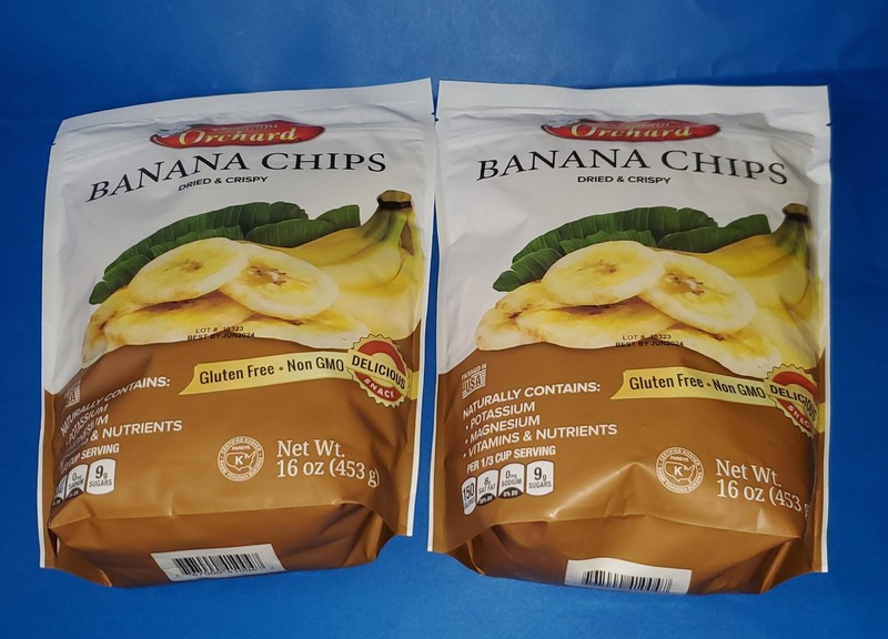 2 PACK PREMIUM ORCHARD BANANA CHIPS; 16oz. (453g) PER BAG gallery