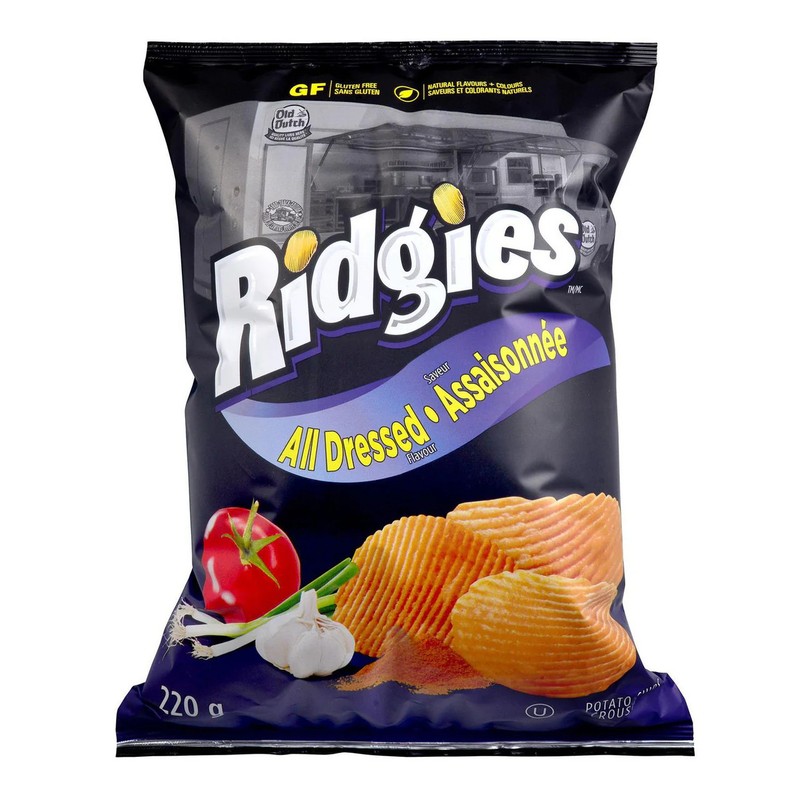 Ridgies All Dressed Gluten Free Potato Chips, One Large Bag, gallery
