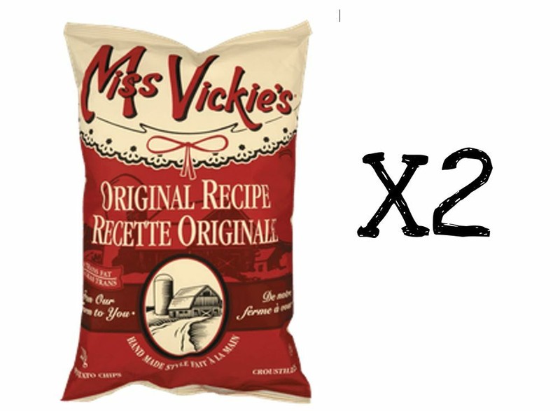 2x Miss Vickies Kettle Cooked Potato Chips ORIGINAL 200g CANADIAN FRESH