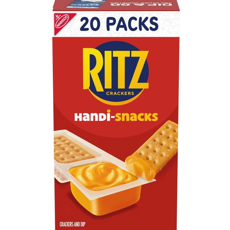 RITZ Handi Snacks Crackers and Cheese Dip Pack of 20 0.95 Ounce Portable Snacks