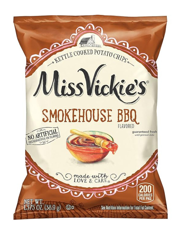 Miss Vickie’s Smokehouse BBQ Flavored Kettle Cooked PotatoChips 1.37oz Pack of 8