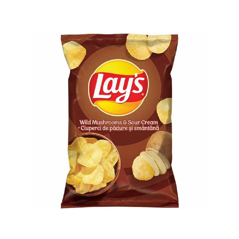 Lays Crisps Mushroom & Sour Cream 125g Sharing PACK OF 2 gallery