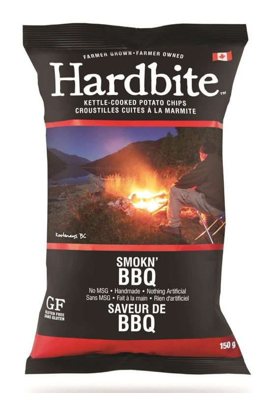 10 Bags of Hardbite Smokin’ BBQ Kettle Cooked Potato Chips 150g Each