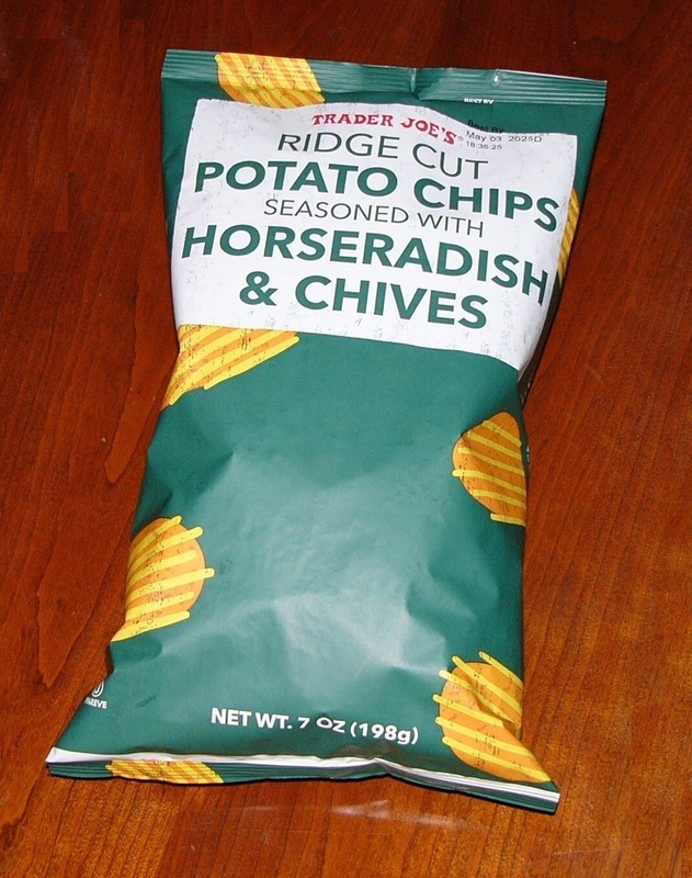 Ridge Cut Potato Chips Seasoned w/ Horseradish & Chives Limited by TRADER JOE’S