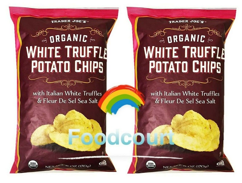 2 Packs Trader Joe's Organic White Truffle Potato Chips 6 oz Each Pack