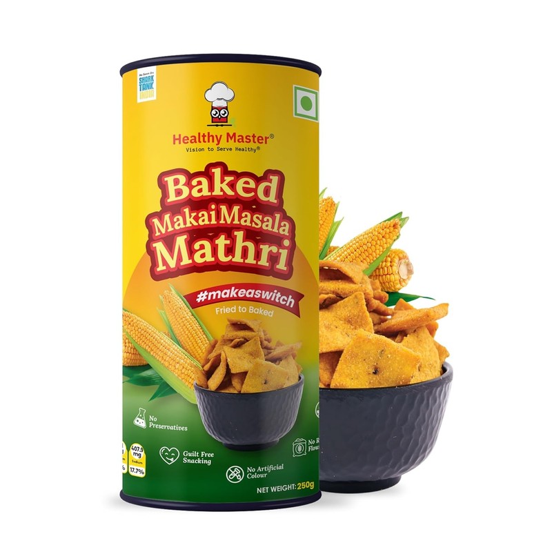 Baked Makai Masala Mathri 250g No Maida No Palm Oil Crispy Crunchy Healthy Snack