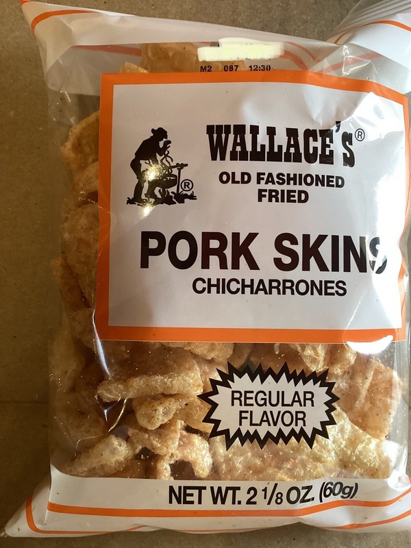 WALLACE’S Old Fashioned Pork Skins Mixed Flavors 1.5oz (8-Bags) Chicharrones gallery