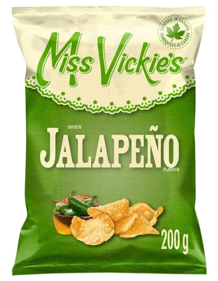 Miss Vickie’s Jalapeno Flavor Kettle Cooked Potato Chips, 200g