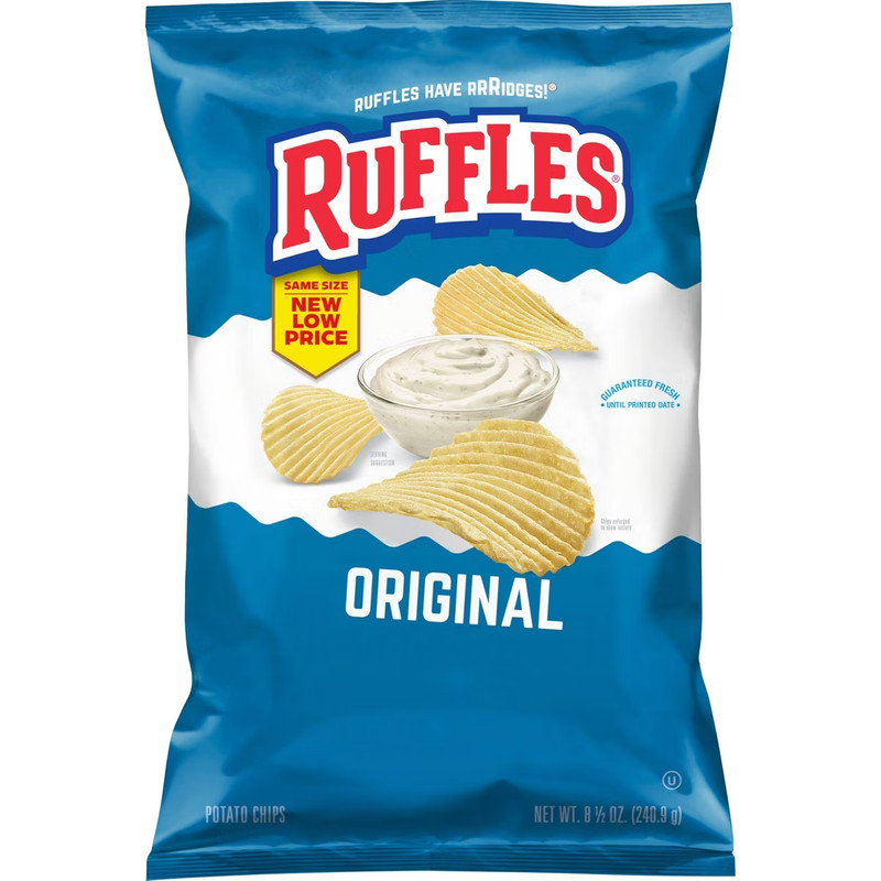 “Ruffles Original Flavor Ridged Potato Chips – 8.5oz